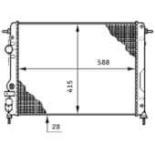 RADIADOR RENAULT SCENIC 1999 A 2008 1.6 16V / 2.0 8V / 16V AUTOMATICO OU MANUAL COM OU SEM AR - BEHR HELLA