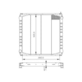 RADIADOR SCANIA SERIE 4 R / T 114 / 124 COM LATERAL 1998 A 2007 COM OU SEM AR - VISCONDE/MODINE