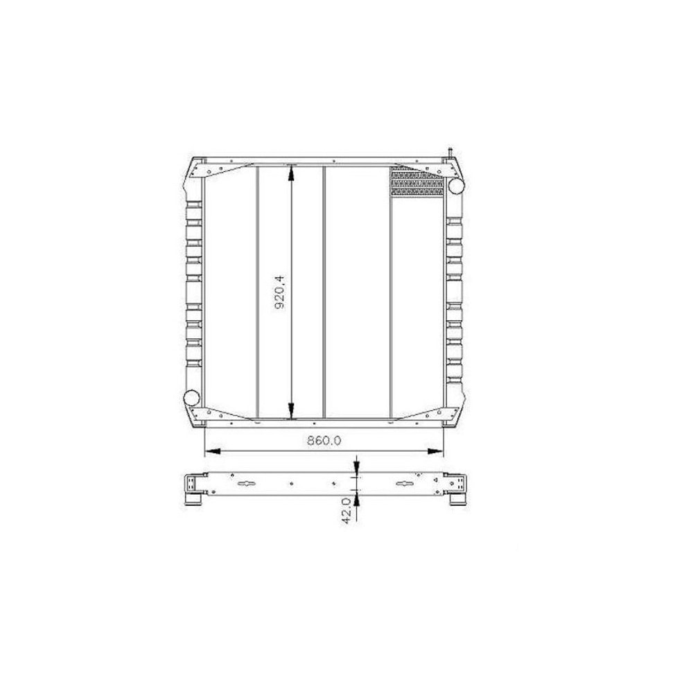 RADIADOR SCANIA SERIE 4 R / T 114 / 124 COM LATERAL 1998 A 2007 COM OU SEM AR - VISCONDE/MODINE