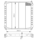 RADIADOR SCANIA SERIE 4 R / T 114 / 124 COM LATERAL 1998 A 2007 COM OU SEM AR - VISCONDE/MODINE