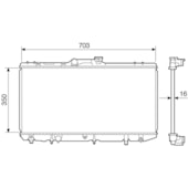 RADIADOR TOYOTA COROLLA 1.6 / 1.8 1993 A 2001 - VISCONDE/MODINE