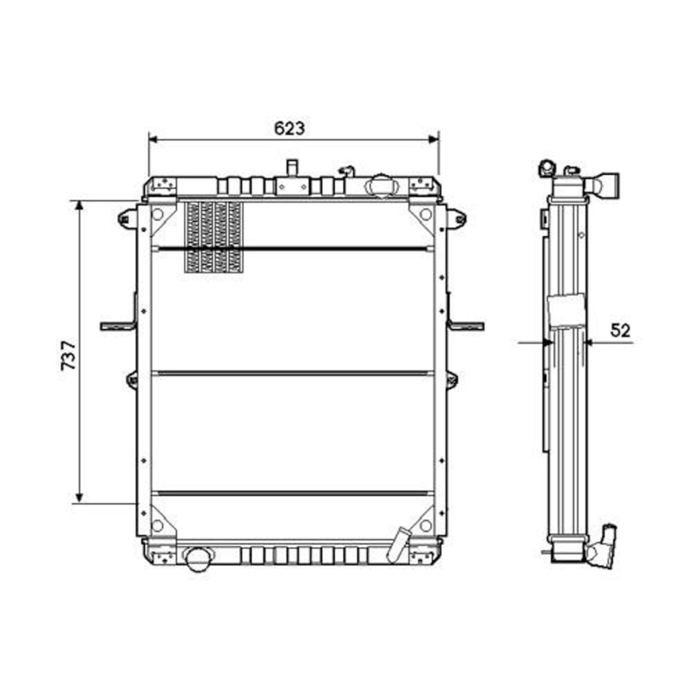 RADIADOR VW VOLKSWAGEN 16170 1989 A 1992 / 16180 1992 A 1998 / 16210 88 / 91 - VISCONDE/MODINE