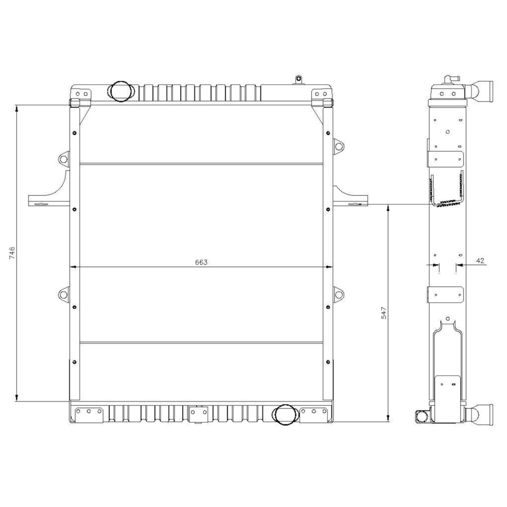RADIADOR VW VOLKSWAGEN 17-220 MWM 6.10 TCA - VISCONDE/MODINE