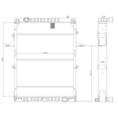 RADIADOR VW VOLKSWAGEN 17-300 / 18-310 / 26-300 / 40-300 2000 EM DIANTE - VISCONDE/MODINE