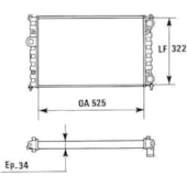 RADIADOR VW VOLKSWAGEN CORDOBA / IBIZA / POLO CLASSIC 1.6 1997 A 1998 MANUAL SEM AR - VALEO