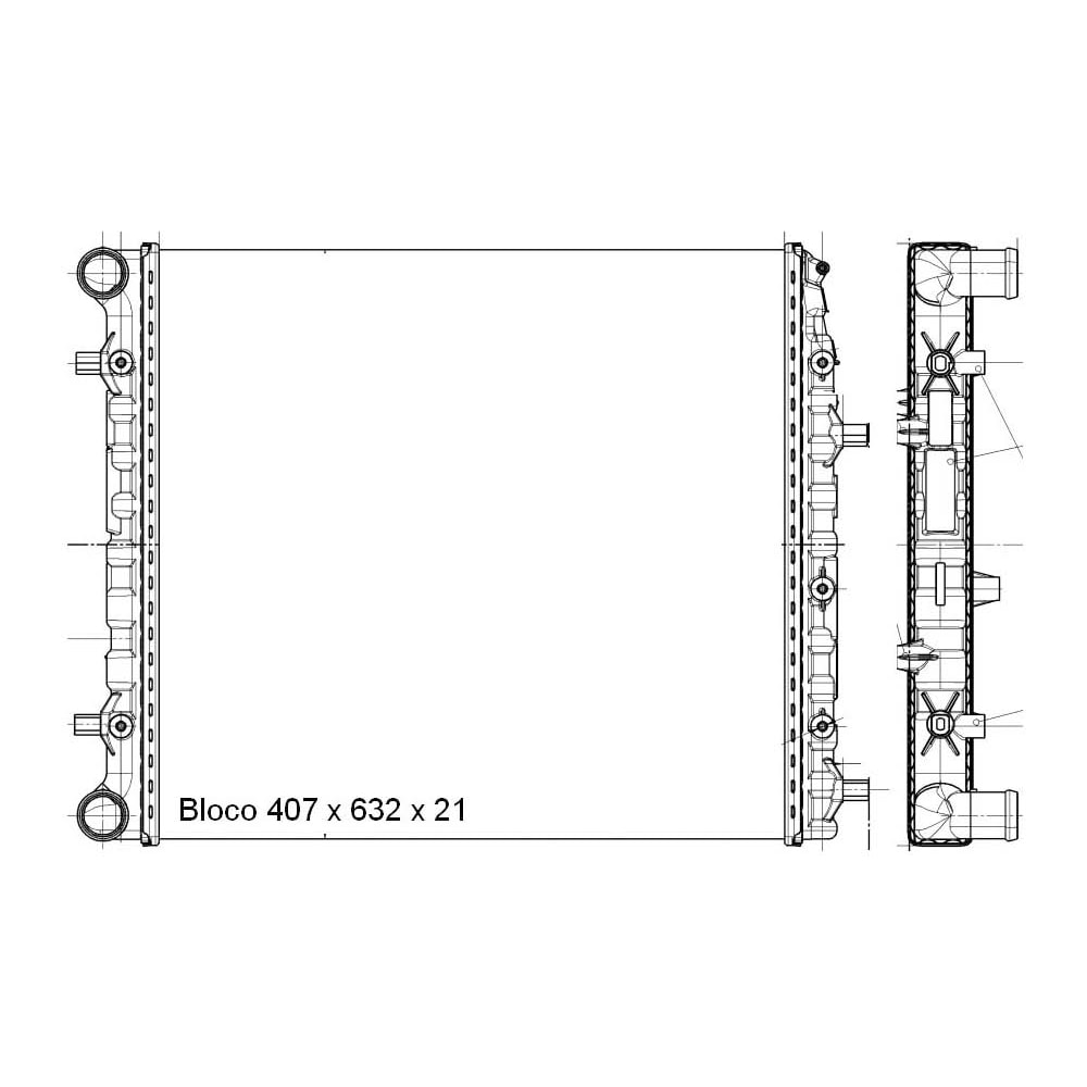 RADIADOR VW VOLKSWAGEN FOX / GOL / SAVEIRO G5 / G6 / NOVO VOYAGE COM AR - BEHR HELLA