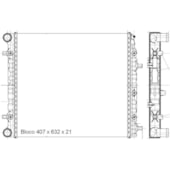 RADIADOR VW VOLKSWAGEN FOX / GOL / SAVEIRO G5 / G6 / NOVO VOYAGE COM AR - BEHR HELLA