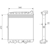 RADIADOR VW VOLKSWAGEN GOL BOLA / PARATI / SAVEIRO 1.6/1.8/2.0 8V/16V 1995 A 1996 FLEX 2003 EM DIANTE MANUAL SEM AR - VISCONDE/MODINE