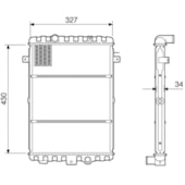 RADIADOR VW VOLKSWAGEN GOL / PARATI / SAVEIRO / VOYAGE COM AR AP 1987 A 1994 - VISCONDE/MODINE
