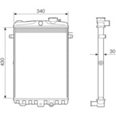 RADIADOR VW VOLKSWAGEN GOL / PASSAT / VOYAGE / PARATI / SAVEIRO 1.6 / 1.8 >86 MANUAL SEM AR - VISCONDE/MODINE