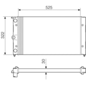 RADIADOR VW VOLKSWAGEN SANTANA / QUANTUM 1.8 / 2.0 1985 A 1990 - VISCONDE/MODINE