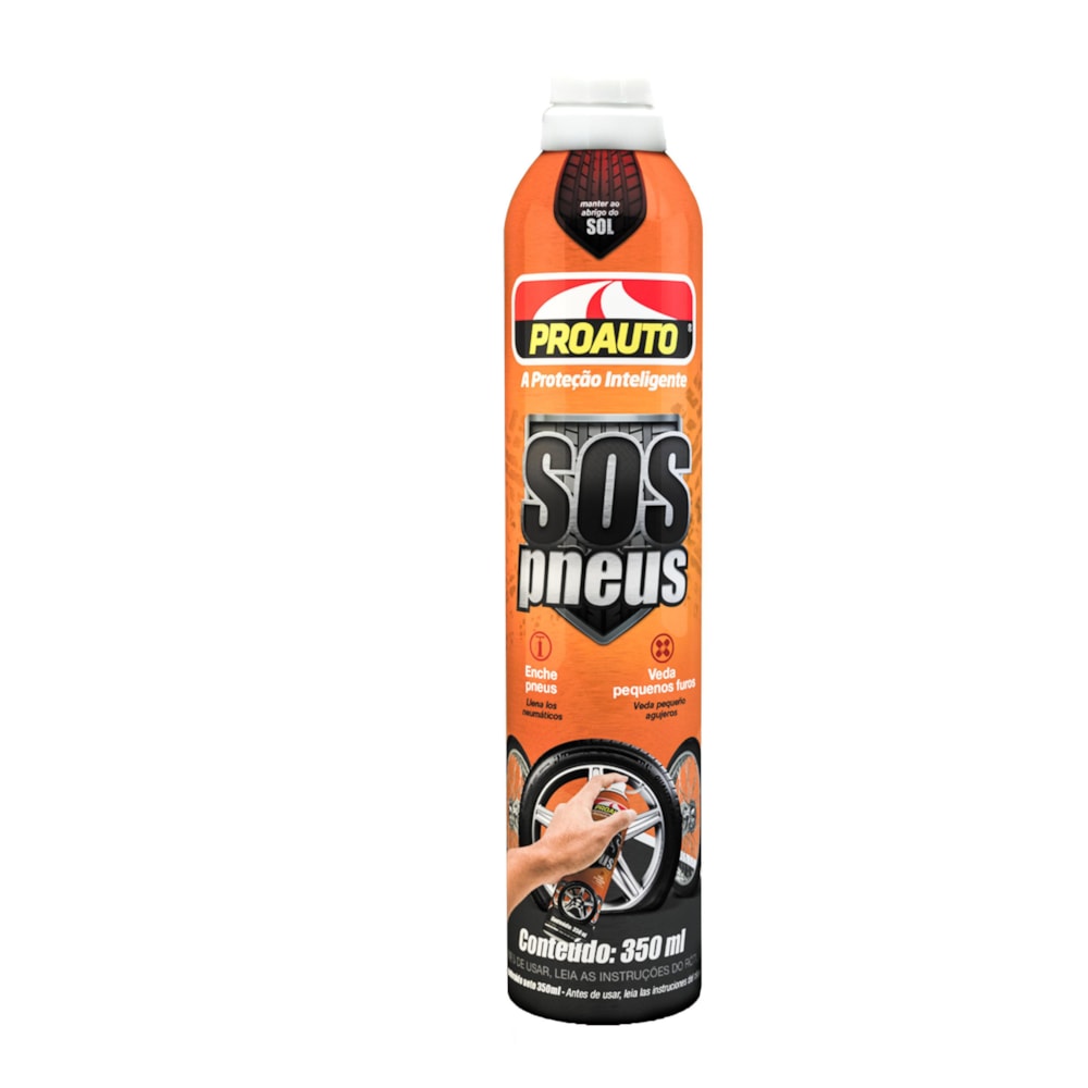 SOS PNEU (INFLATOR) PROAUTO 350ML - PROAUTO SOS PNEU (INFLATOR) PROAUTO 350ML - PROAUTO