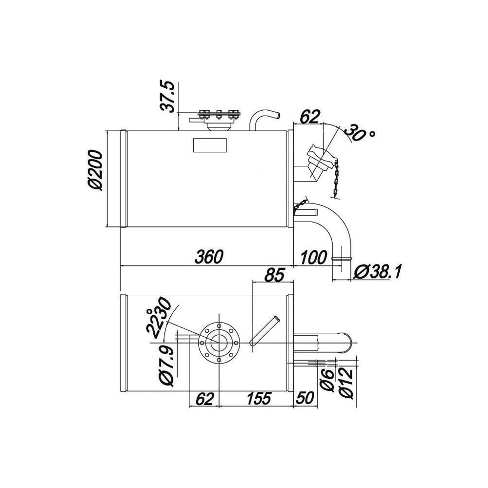 TANQUE COMPENSACAO MERCEDES OF1318 / 1620 - BEHR HELLA