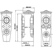 VALVULA EXPANSAO GM CHEVROLET AGILE 1.4 FLEX 2009 EM DIANTE MANUAL COM AR / NOVA MONTANA - BEHR HELLA