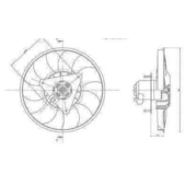VENTOINHA ELETROVENTILADOR FORD COURIER ROCAM 1.3/1.6 1999 A 2008 / FIESTA 1.0/1.6 1999 A 2001 MANUAL SEM AR - VALEO