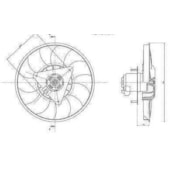VENTOINHA ELETROVENTILADOR FORD COURIER ROCAM 1.3/1.6 1999 A 2008 / FIESTA 1.0/1.6 1999 A 2001 MANUAL SEM AR - VALEO