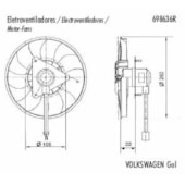 VENTOINHA ELETROVENTILADOR FORD ESCORT/ ROYALE/ VERSAILLES/ VERONA / VW VOLKSWAGEN APOLLO/ GOL/ POINTER/ SANTANA/ - VALEO