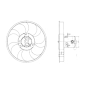 VENTOINHA ELETROVENTILADOR FORD ESCORT ZETEC SEM AR 1.6 / 1.8 / 2.0 1997 A 2003 - MAGNETI MARELLI